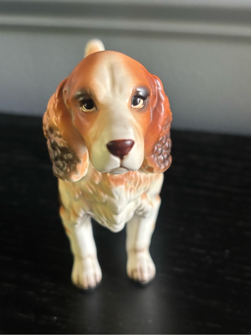 Vintage Springer Spaniel Dog Porcelain Ceramic Figurine
